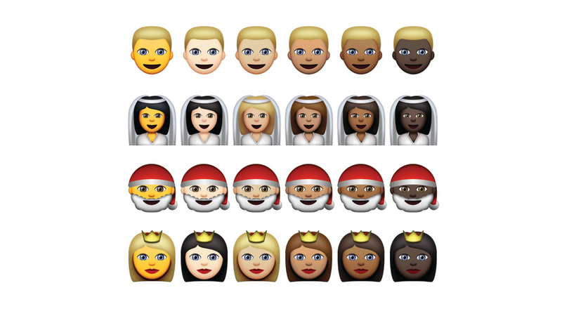 Illustration for article titled Here Are Apple's Diverse (And Racist? Jaundiced?) Emoji